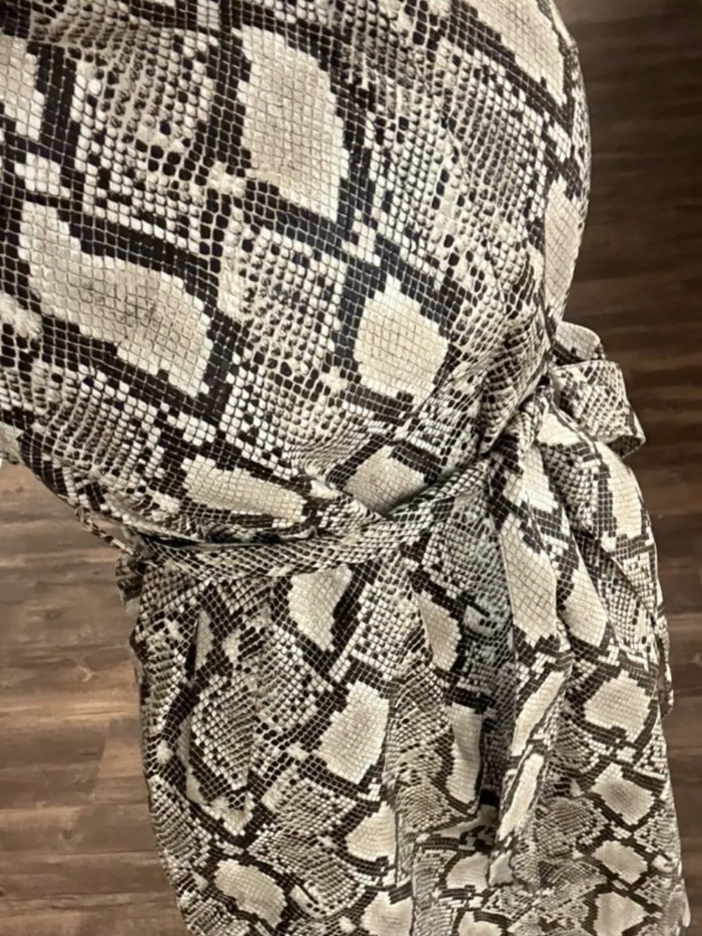 NWT Snakeskin Vegan leather Trench coat